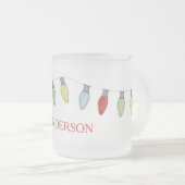 Tasse Givré Fête de Noël Chaîne Lumières Amusant Festin Simple (Devant droit)