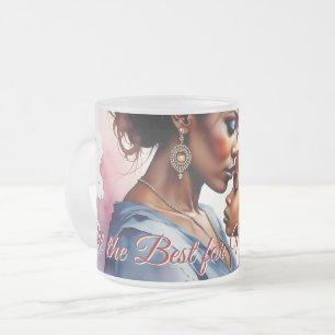 Tasse Givré Fête des mères Art d'amour aquarelle africaine