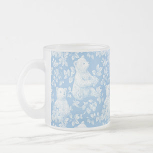 Tasse Givré Fête Prénatale Ours Floral Toile de Jouy Française