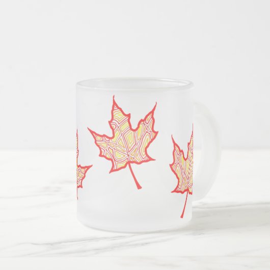 Tasse Givré Feuilles de feu (Devant droit)