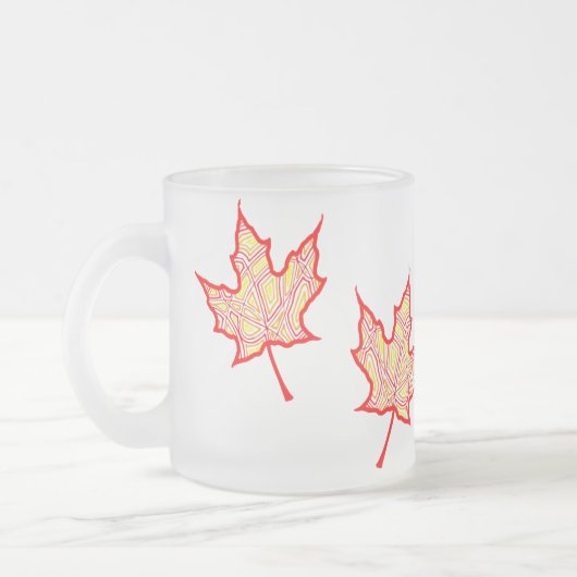 Tasse Givré Feuilles de feu (Gauche)