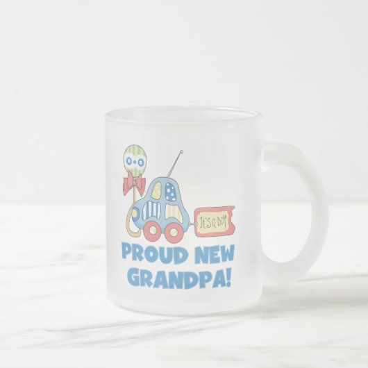 Tasse Givré Fier nouveau grand-père C'est un garçon TShirts et (Droit)