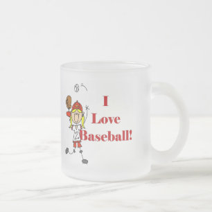 Tasse Givré Fille J'Aime Les T-shirts Et Cadeaux De Baseball