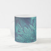Tasse Givré Flacon de neige gelé d'hiver bleu turquoise noir (Devant gauche)