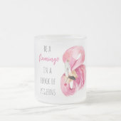 Tasse Givré Flamant rose Aquarelle Exotique Rose Moderne Avec (Centre)