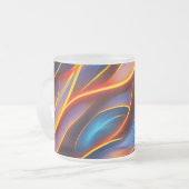 Tasse Givré Flammes rouges bleues Abstraites (Devant gauche)