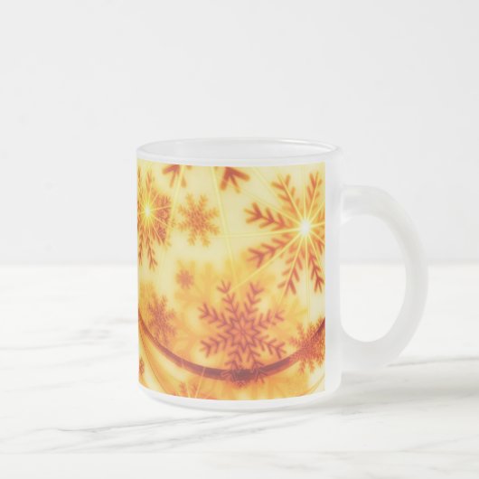 Tasse Givré Flèches de Noël dorées (Droit)