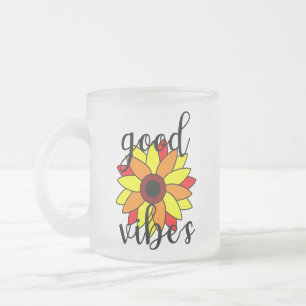 Tasse Givré Fleur de bonnes vibrations
