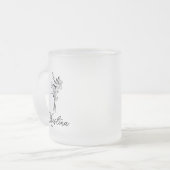 Tasse Givré Fleur de naissance de février & Nom en écriture él (Devant gauche)