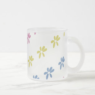Tasse Givré Fleur de printemps colorée rose bleu jaune