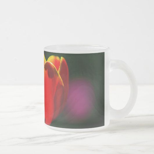 Tasse Givré Fleur de tulipe rouge (Droit)