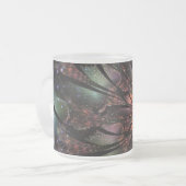 Tasse Givré Fleur imaginaire fractale douce et tendresse (Devant gauche)