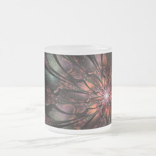 Tasse Givré Fleur imaginaire fractale douce et tendresse (Centre)