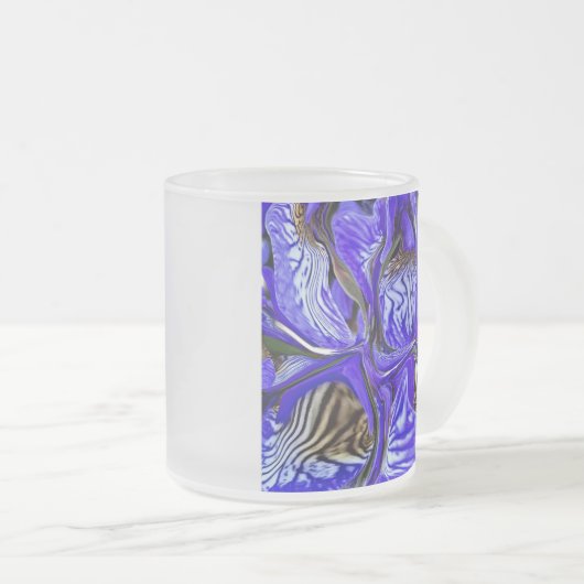 Tasse Givré Fleur Iris Violet (Devant droit)