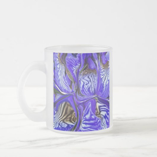 Tasse Givré Fleur Iris Violet (Gauche)
