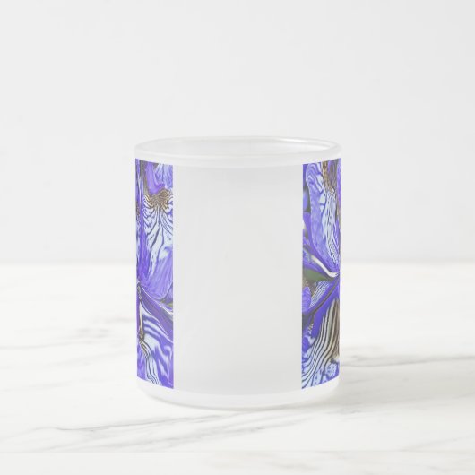 Tasse Givré Fleur Iris Violet (Centre)
