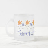 Tasse Givré Fleurs de cadeau de professeur (Gauche)