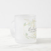 Tasse Givré Fleurs de soleil modernes Mariage d'or Sage (Devant gauche)