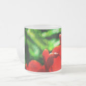 Tasse Givré Fleurs de tulipes rouges (Devant gauche)