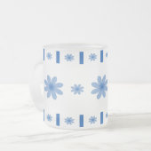 Tasse Givré Fleurs et blocs bleus (Devant gauche)
