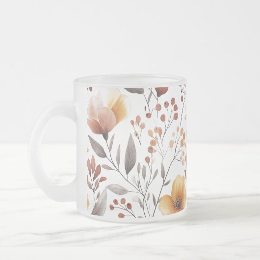 Tasse Givré Fleurs Floral Pattern Sublimation-95653 (Gauche)