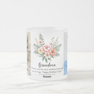 Tasse Givré Fleurs florales Fête des mères Granma Cadeau Combo