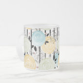 Tasse Givré Fleurs rétro abstraites (Devant gauche)