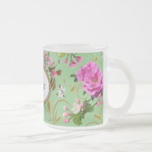 Fleurs rose monogramme
