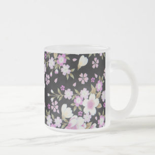 Tasse Givré Fleurs roses tombantes en cascade