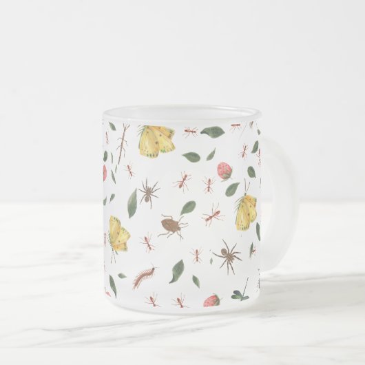 Tasse Givré Fleurs sauvages et bogues branchés (Devant droit)
