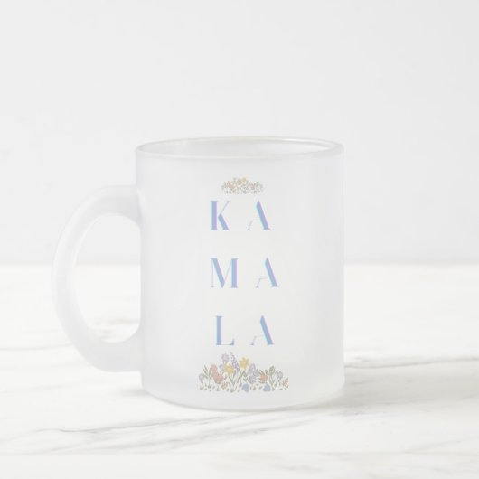 Tasse Givré Fleurs. Subtil. Kamala Harris (Gauche)