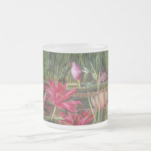Tasse Givré Fleurs vintages de fleurs de rose de peinture