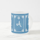 Tasse Givré Flocon de neige cristal Noël Café en verre glacé M (Devant droit)