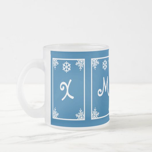Tasse Givré Flocon de neige cristal Noël Café en verre glacé M (Gauche)