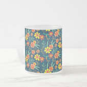 Tasse Givré Floral Arrière - plan Belle conception-46566 (Devant gauche)