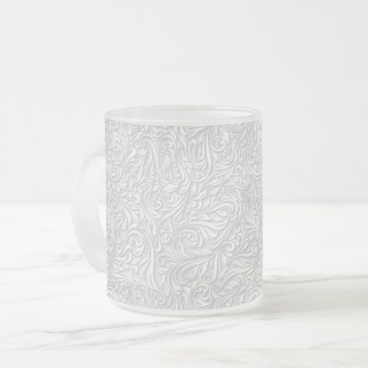 Tasse Givré Floral blanc (Devant gauche)