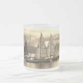 Tasse Givré Flottille de yachts. Ajoutez Nom Choix. (Centre)