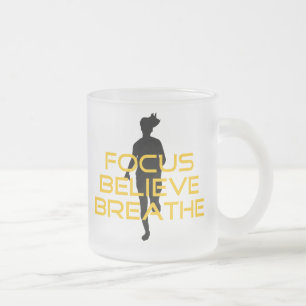 Tasse Givré Focus Croire Respirer Jaune Courir Fitness