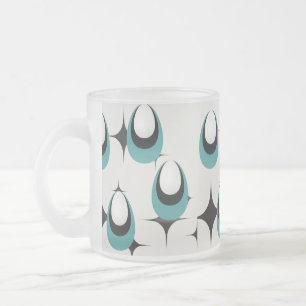 Tasse Givré formes bleues Mid Century Moderne