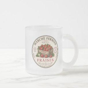 Tasse Givré Fraises de marché vintage de paysans français