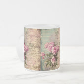 Tasse Givré francais chic, shabby chic, roses roses roses, flo (Devant gauche)