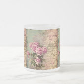 Tasse Givré francais chic, shabby chic, roses roses roses, flo (Centre)