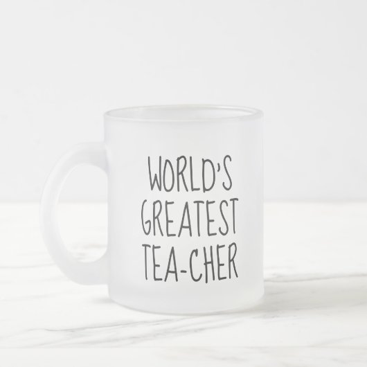 Tasse Givré Funny teacher appreciation tea glass gift (Gauche)