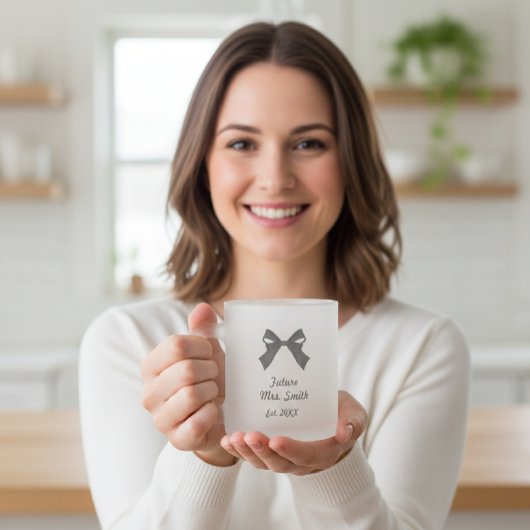 Tasse Givré Future Mrs Glass Mug, Engaged Coffee Mug, Bride