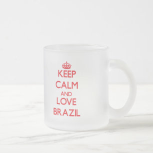 Tasse Givré Gardez le calme et aimez le Brésil