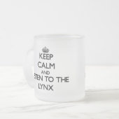 Tasse Givré Gardez le calme et écoutez Lynx (Devant gauche)