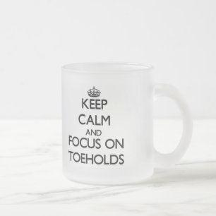 Tasse Givré Gardez le calme et le foyer sur des prises