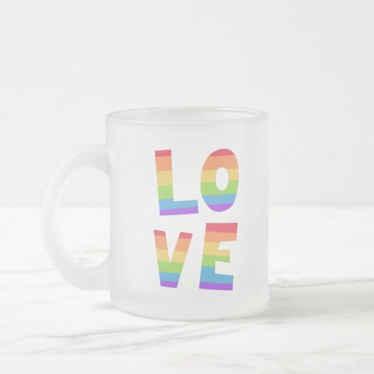 Tasse Givré Gay pride LGBT rainbow flag L'amour est l'amour LG (Gauche)