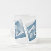 Tasse Givré Géométrie bleu sarcelle (Devant gauche)
