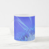 Tasse Givré gerbera bleu électrique (Devant gauche)